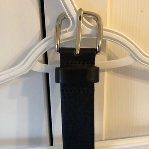 Genuine Italian leather black belt